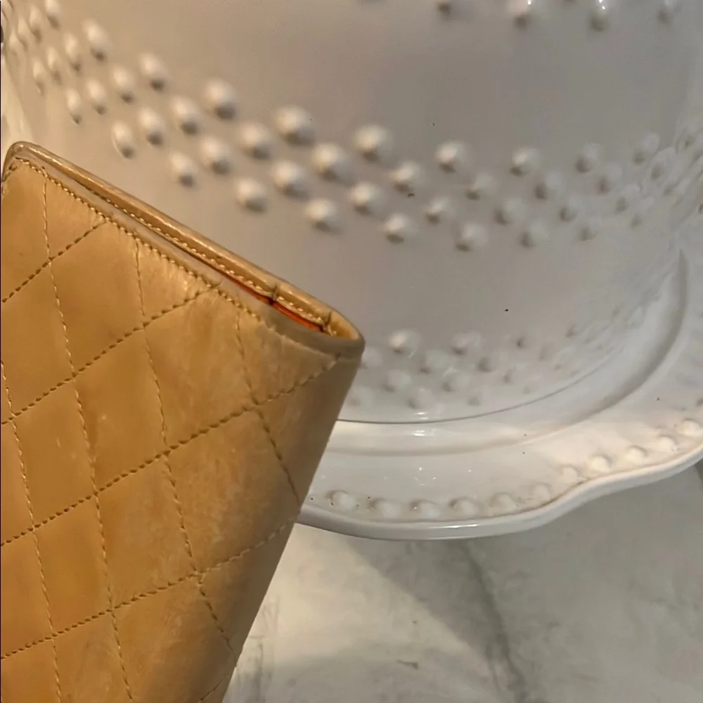 Chanel Quilted Beige Wallet